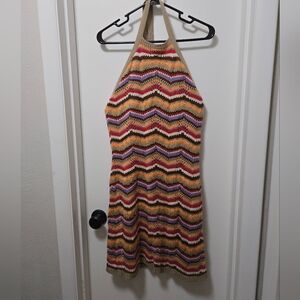 Large Colorful Crochet BodyCon Dress by SO